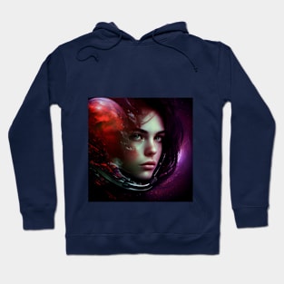 red planet space face Hoodie